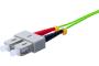 SC-UPC/LC-UPC duplex HD multi OM5 50/125 Fiber patch cable lime green - 5 m