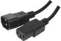 AC Power extension cord monitor/UPS Black- 0.60 m