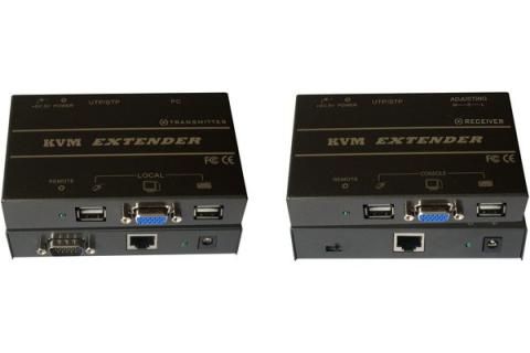 Alargador KVM VGA/USB 150 m por Cat. 5