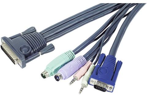 Aten 2L-170xP Cable KVM VGA/PS2 + audio - 1,80 m