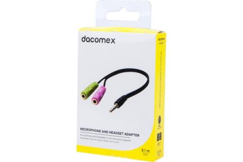 DACOMEX Adaptador micro y casco stereo jack 3,5 mm