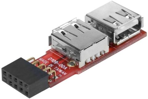 Adaptador 2 puertos USB internos en la placa base
