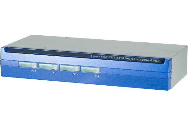 Kvm 4 puertos combo VGA-USB/PS2 audio + cable