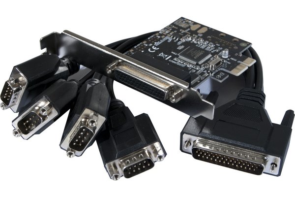 PCIe I/O Serial Card Low Profile- 4 x RS232 DB9 Ports