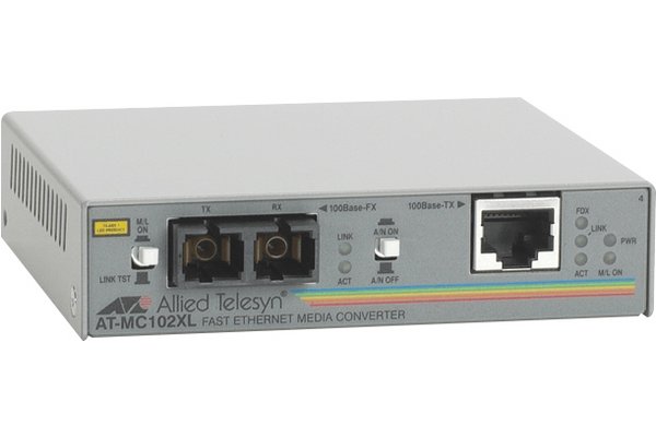 Allied AT-MC102XL tx-fx fast ethernet media convert sc 2km