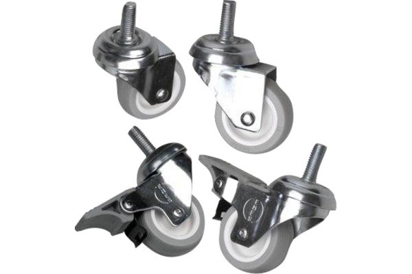 EKIVALAN Kit of 4 M10 castors for cabinets (2 with brakes and 2 without)