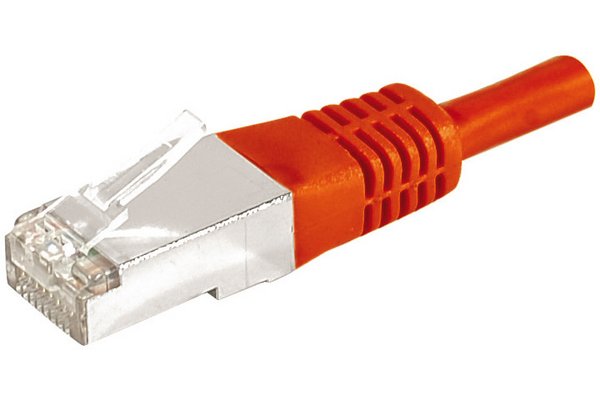 DEXLAN Cat6A RJ45 Patch cable F/UTP red - 0,15 m