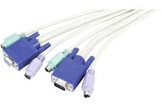 KVM E1 cord- PS/2 (HD15M/F, 2 MDin6M/F) - 20m