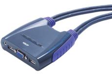ATEN CS64U Mini KVM 4 U.C. VGA/USB + Audio cables integrados