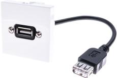 Caja de pared canaleta USB A/A H-H 0,10 m