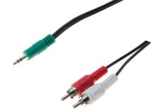 Cable tarjeta de sonido jack 3,5 mm a 2xRCA M - 10 m