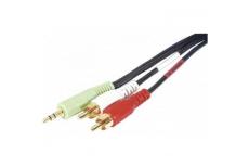 Cable salida audio estéreo jack 3,5 mm M a 2xRCA M - 10 m