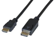 DisplayPort 1.1 to HDMI cord Black- 2m