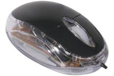 Mini ratón óptico luminosos budget - Negro USB