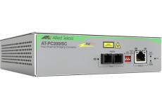 Two-port Gigabit Speed/Media Converting Switch with PoE, 1000T POE+ to 1000SX(SC