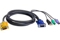 Cable KVM HD15, USB, Audio, 2 m