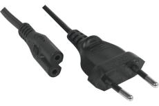 Cable de corriente eléctrica bipolar negro de 3 m