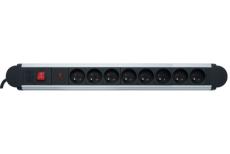 French PDU with surge protection and power switch- 6 outlets