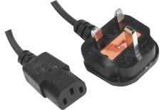 Cable de corriente eléctrica - GB negro de 1,80 m