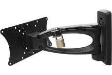 Soporte LCD 10-32   NEGRO con brazo articulado y kit de segur