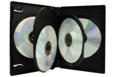 Caja DVD negro para 4 DVD pack de 3