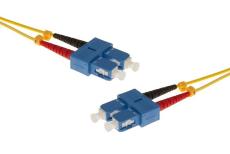 SC-UPC/SC-UPC duplex HD single OS2 9/125 Fiber patch cable yellow - 1 m
