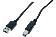High Speed USB2.0 cord A/B male Black- 3 m
