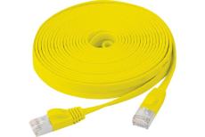 Cat6 RJ45 Flat patch cable U/FTP snagless yellow - 1 m