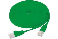 Cat6 RJ45 Flat patch cable U/FTP snagless green - 1 m