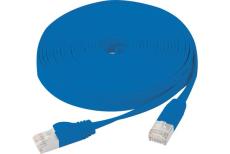 Cat6 RJ45 Flat patch cable U/FTP snagless blue - 1 m