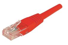 Cat5e RJ45 Patch cable U/UTP red - 0,15 m